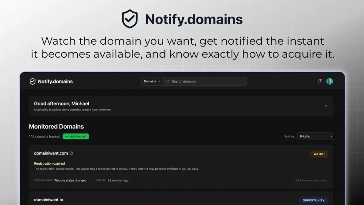 Notify.domains